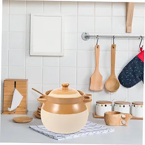 Кастрюля керамическая для газовой плиты для супа и лапши универсальная synthetic.ua - Фото 1