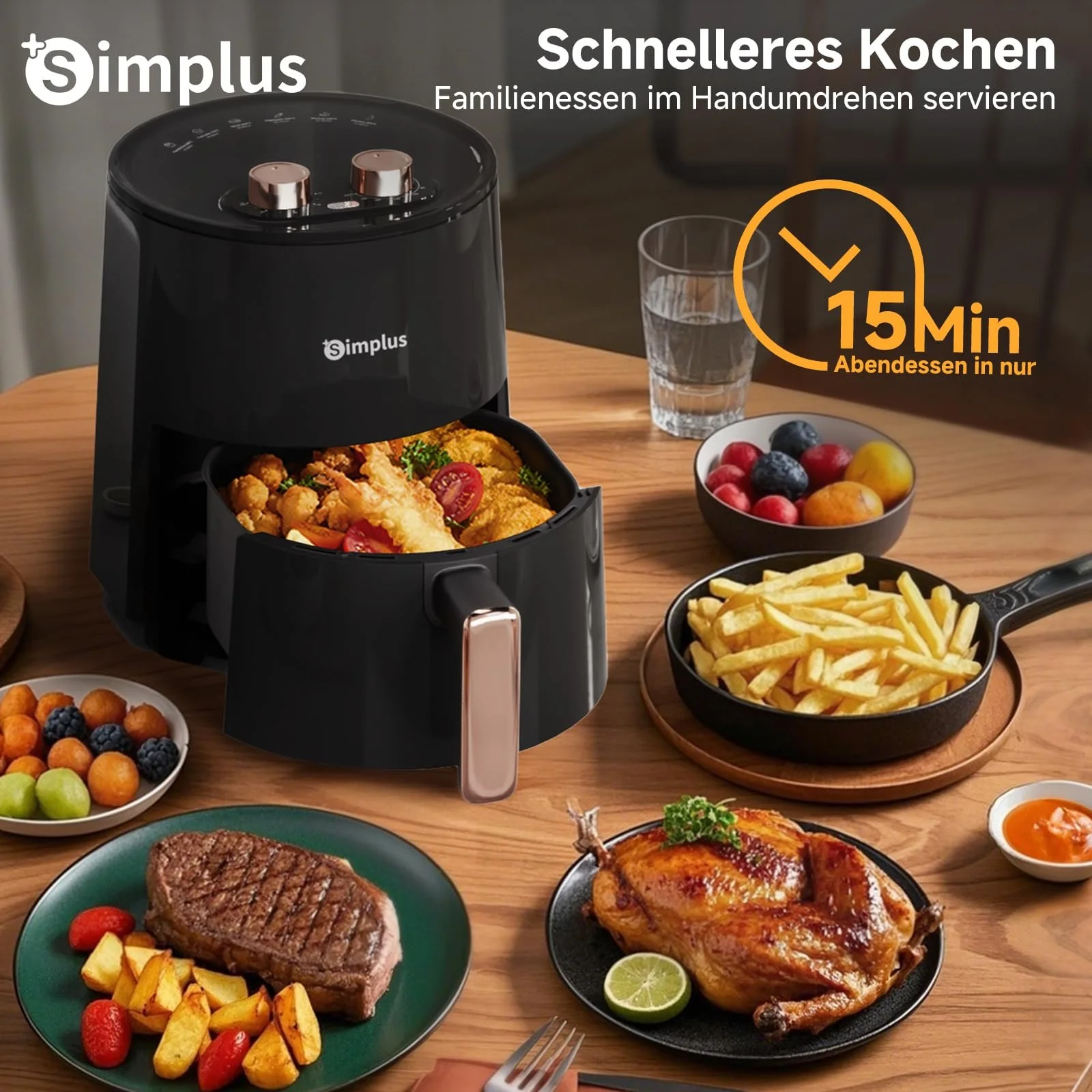 Мультипіч SIMPLUS 4 л 1300 Вт 80-200°C таймер 30 хв, фото №5 Мультипіч SIMPLUS 4 л 1300 Вт 80-200°C таймер 30 хв, фото №5