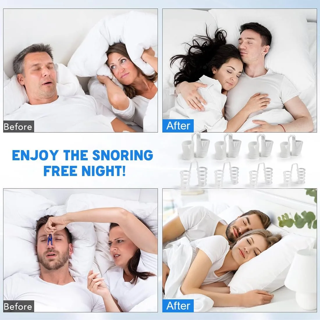 Набор из 8 носовых расширителей против храпа, многоразовый стопер., фото №4