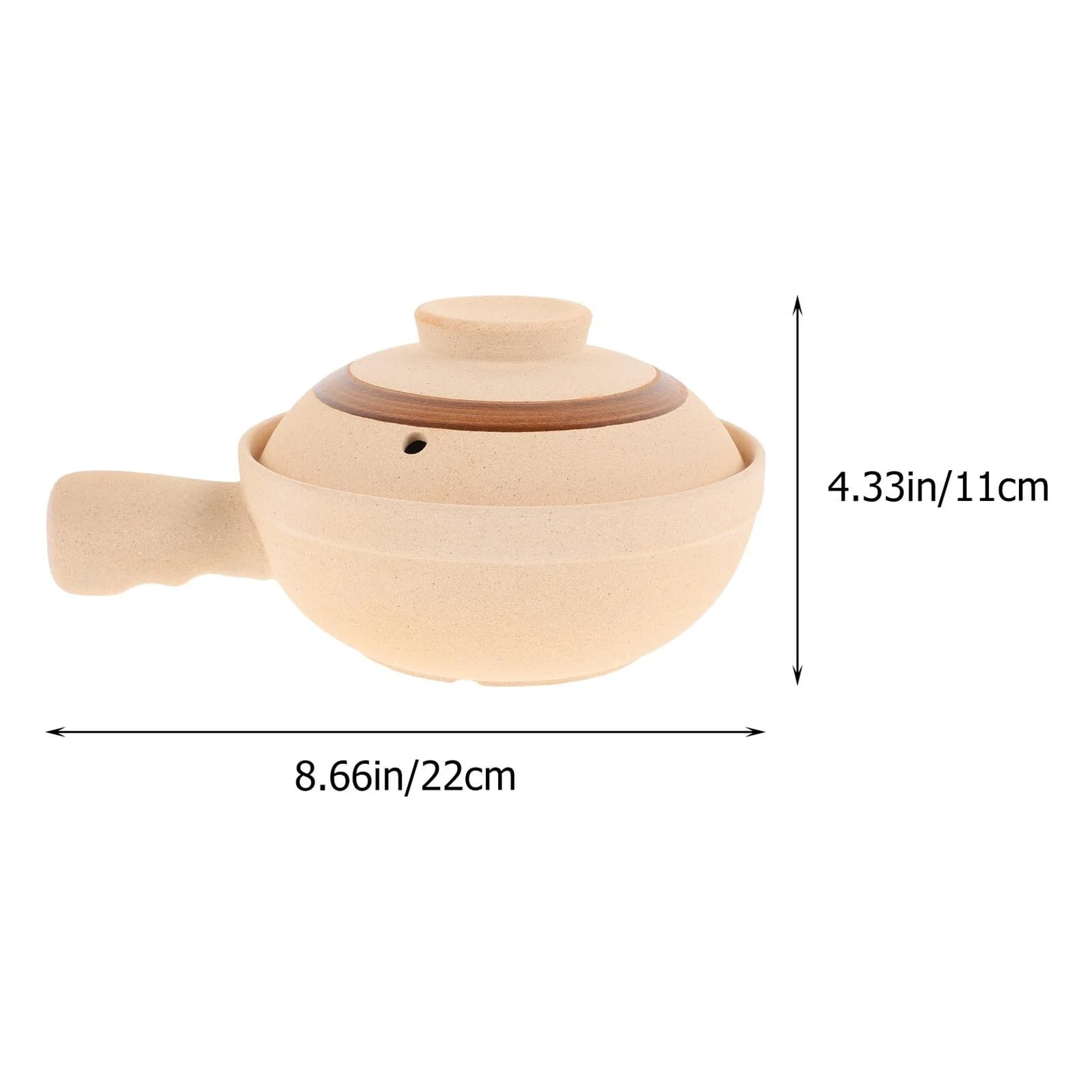 Кастрюля керамическая Toyvian с крышкой термостойкая одноручная для духовки, фото №2