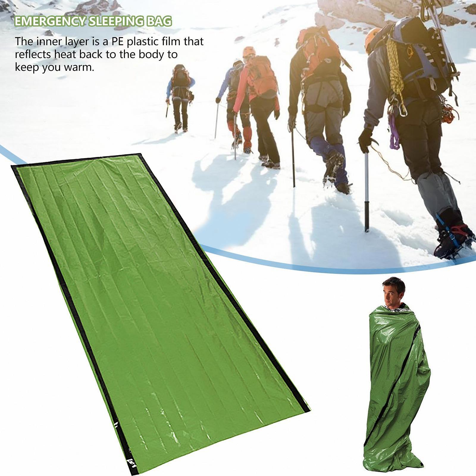 Спальный мешок Survival Waterproof Portable Survival Blanket Windproof Waterproof Compact Thick Ultralight Durable Bivvy Bag для кемпинга и приключений, фото №3