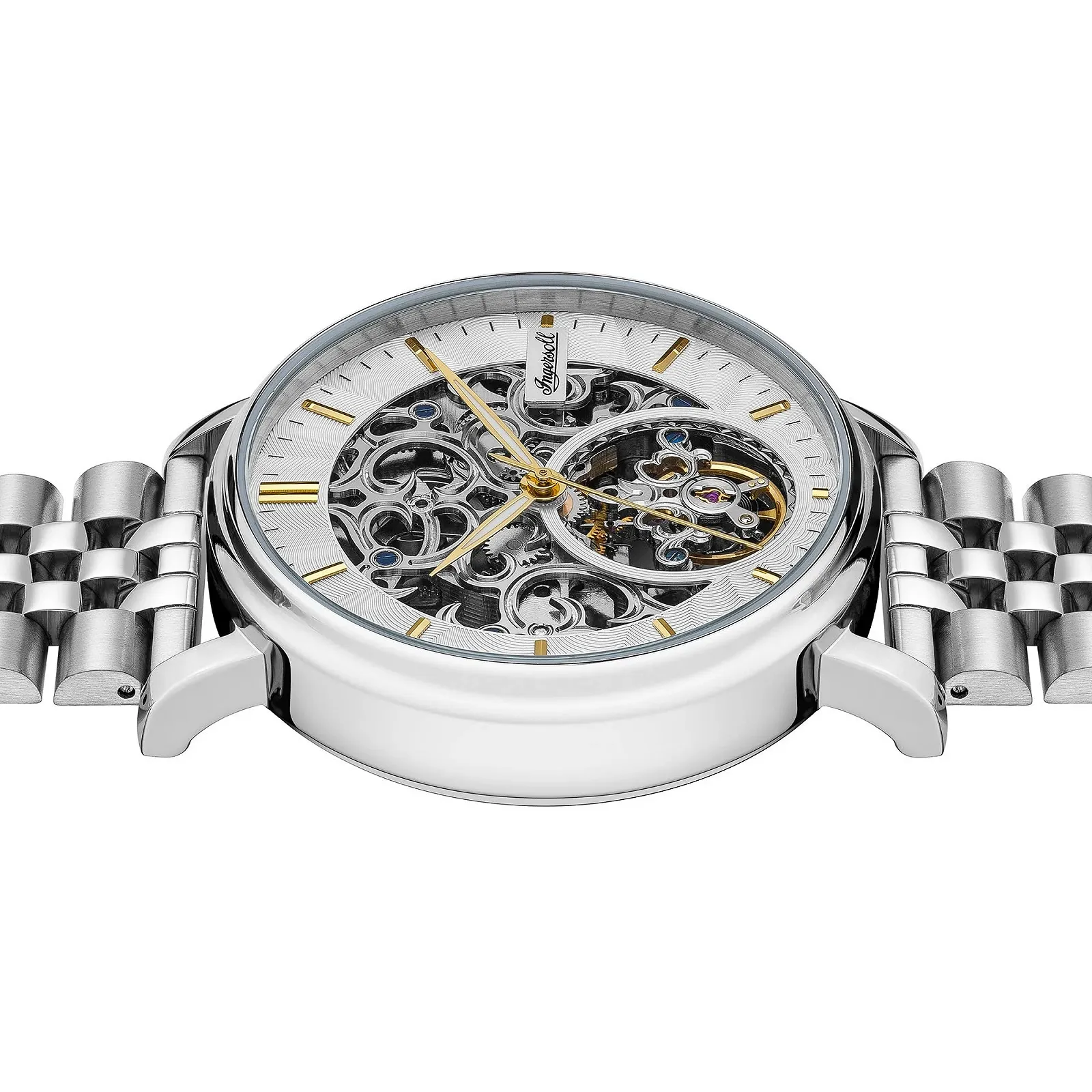 Мужские автоматические часы Ingersoll 1892 The Charles 44 мм со скелетовым циферблатом и браслетом из нержавеющей стали, фото №4 Мужские автоматические часы Ingersoll 1892 The Charles 44 мм со скелетовым циферблатом и браслетом из нержавеющей стали, фото №4