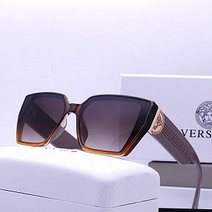 Сонцезахисні окуляри жіночі коричневі Versace з градієнтом - Фото 1