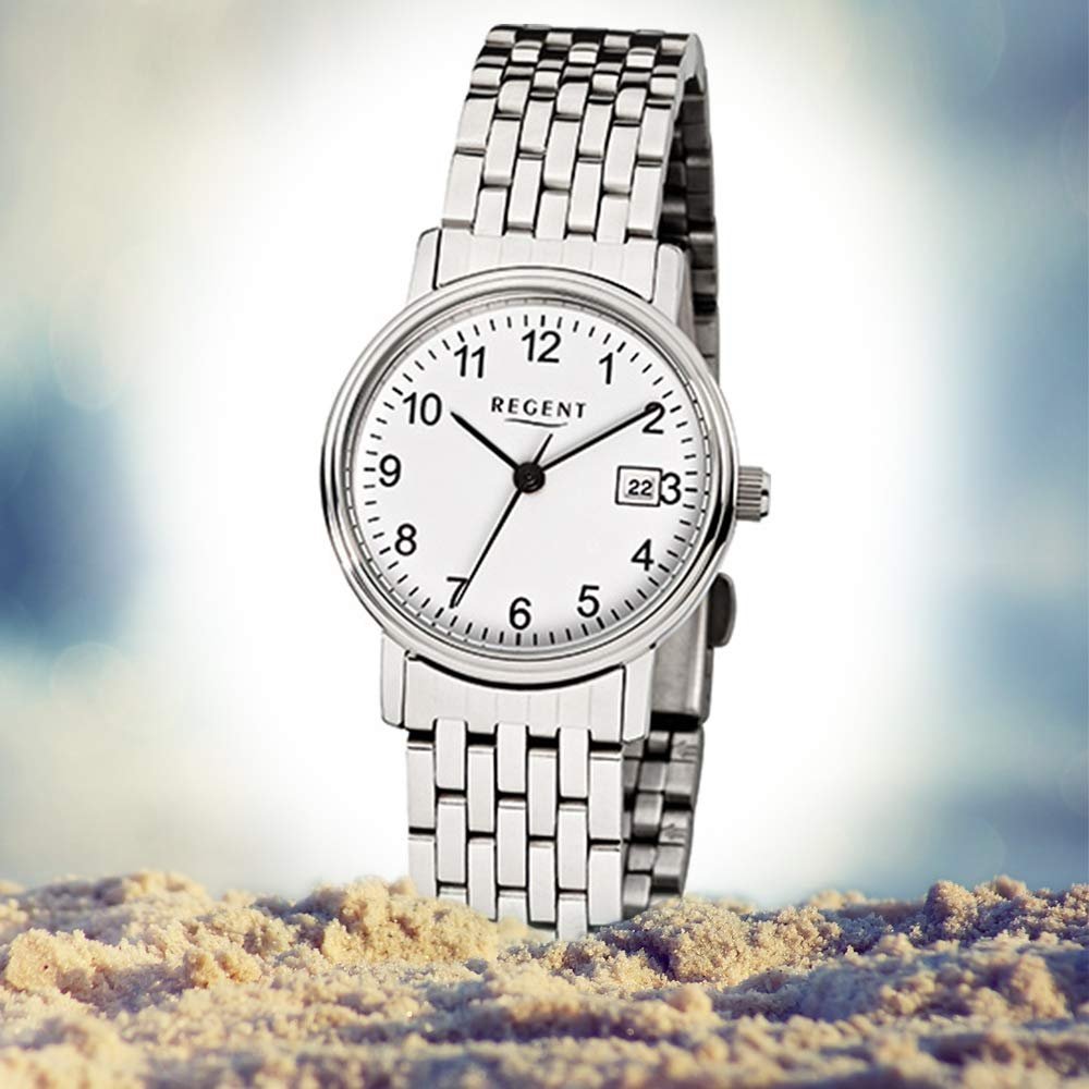 Женские Аналоговые Часы Regent 12220863 Серебристый / Белый, фото №2 Женские Аналоговые Часы Regent 12220863 Серебристый / Белый, фото №2