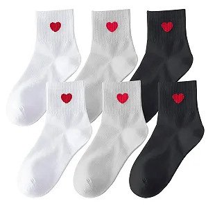 Носки KRYMSON Red Love, 3 пары (Черный / Белый / Серый) - Фото 1
