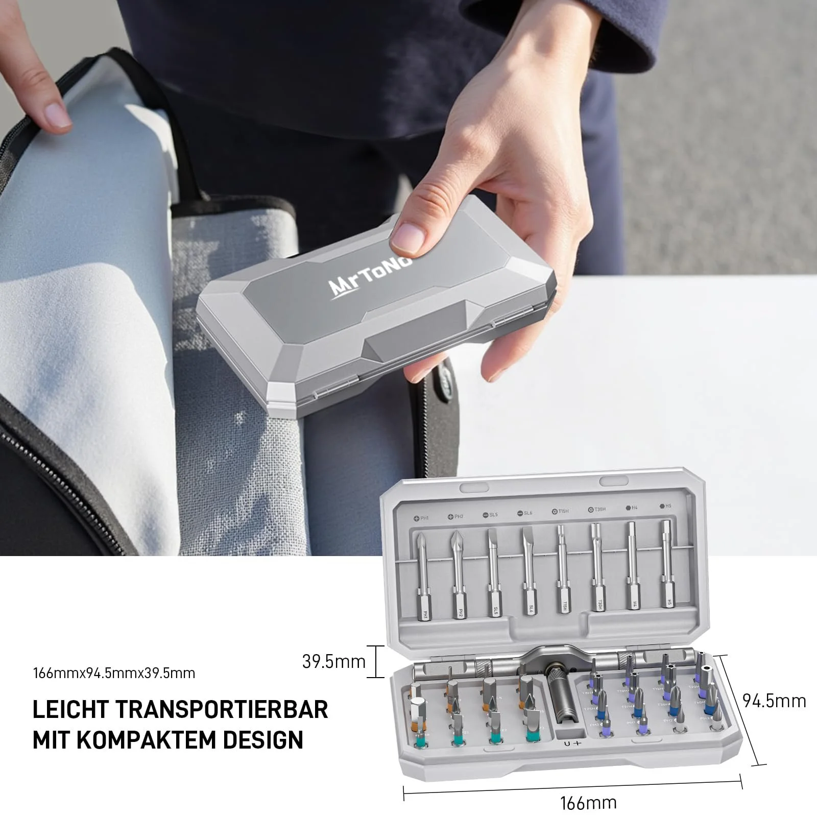 Набір викруток магнітних 42-в-1 Light Grey, фото №9