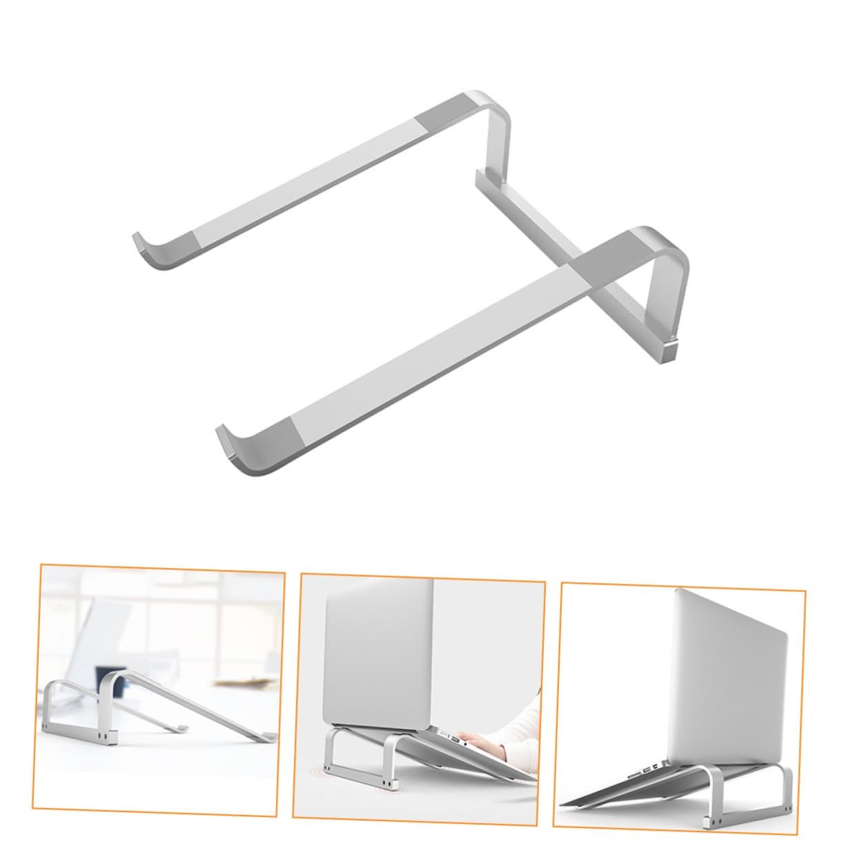 Підставка для ноутбука BESPORTBLE портативна з алюмінієвого сплаву, срібляста, фото №7
