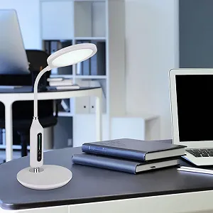 Настольная лампа GLOBO LIGHTING Touch Dimmer Поворотная LED 9 Вт 530 лм Белая Высота 40.7 см synthetic.ua - Фото 1