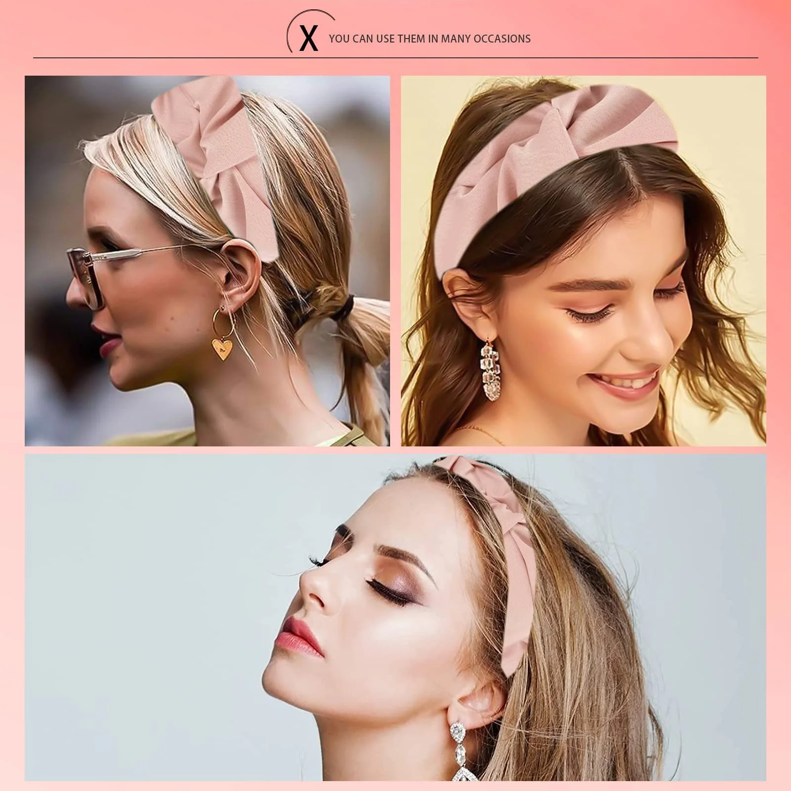 Обруч Женский с блестящей плетеной поверхностью, фото №7