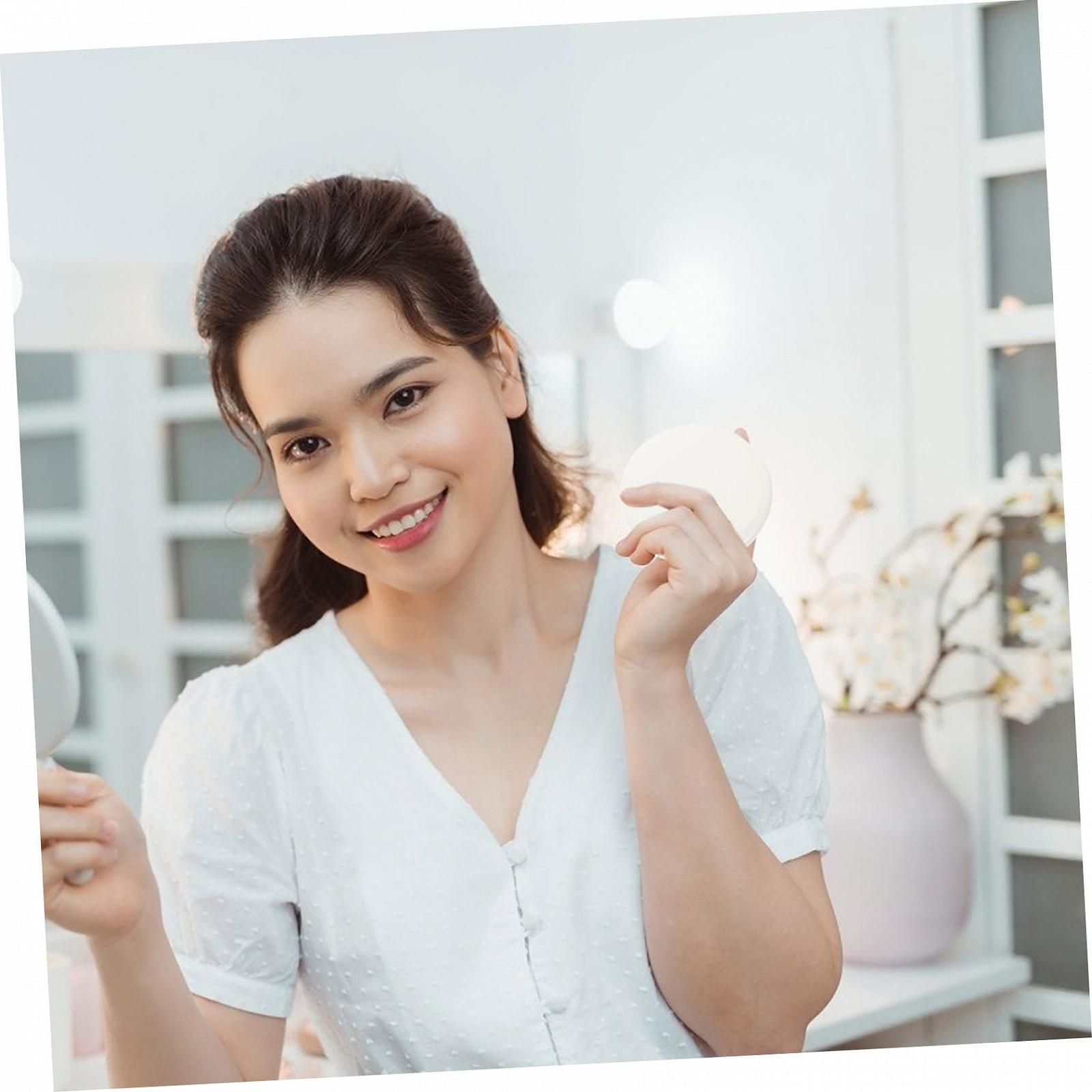 Зеркало Angoily Компактное Складное с подсветкой ABS Белое, фото №4 Зеркало Angoily Компактное Складное с подсветкой ABS Белое, фото №4