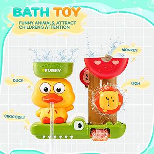 Игрушка для ванны Утка Лев Крокодил Водяная игрушка synthetic.ua - Фото 1