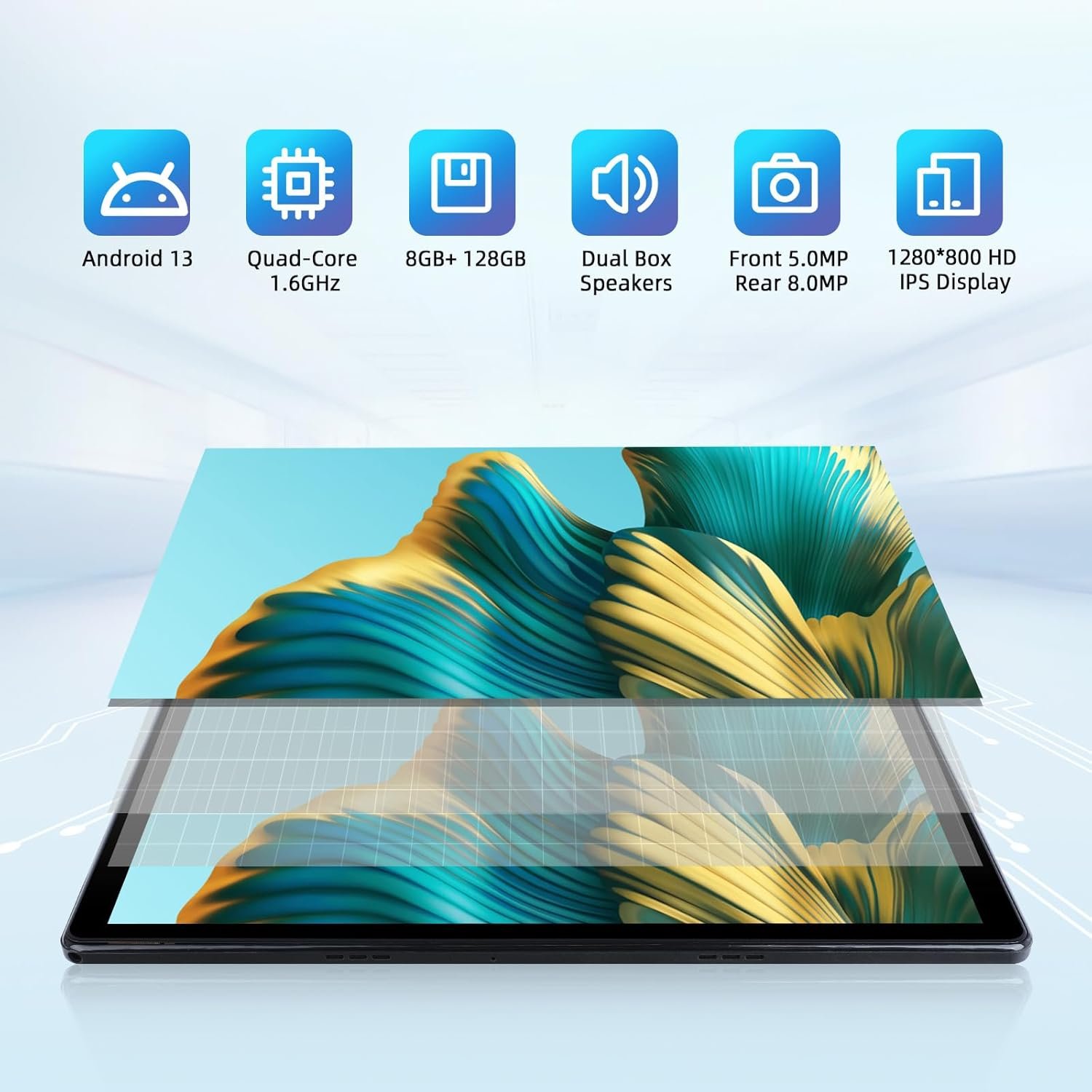 Планшет 10.1" Okaysea ‎OC101 (4+4)/128Gb 8 ядер Android 13 5000 mAh Черный, фото №6