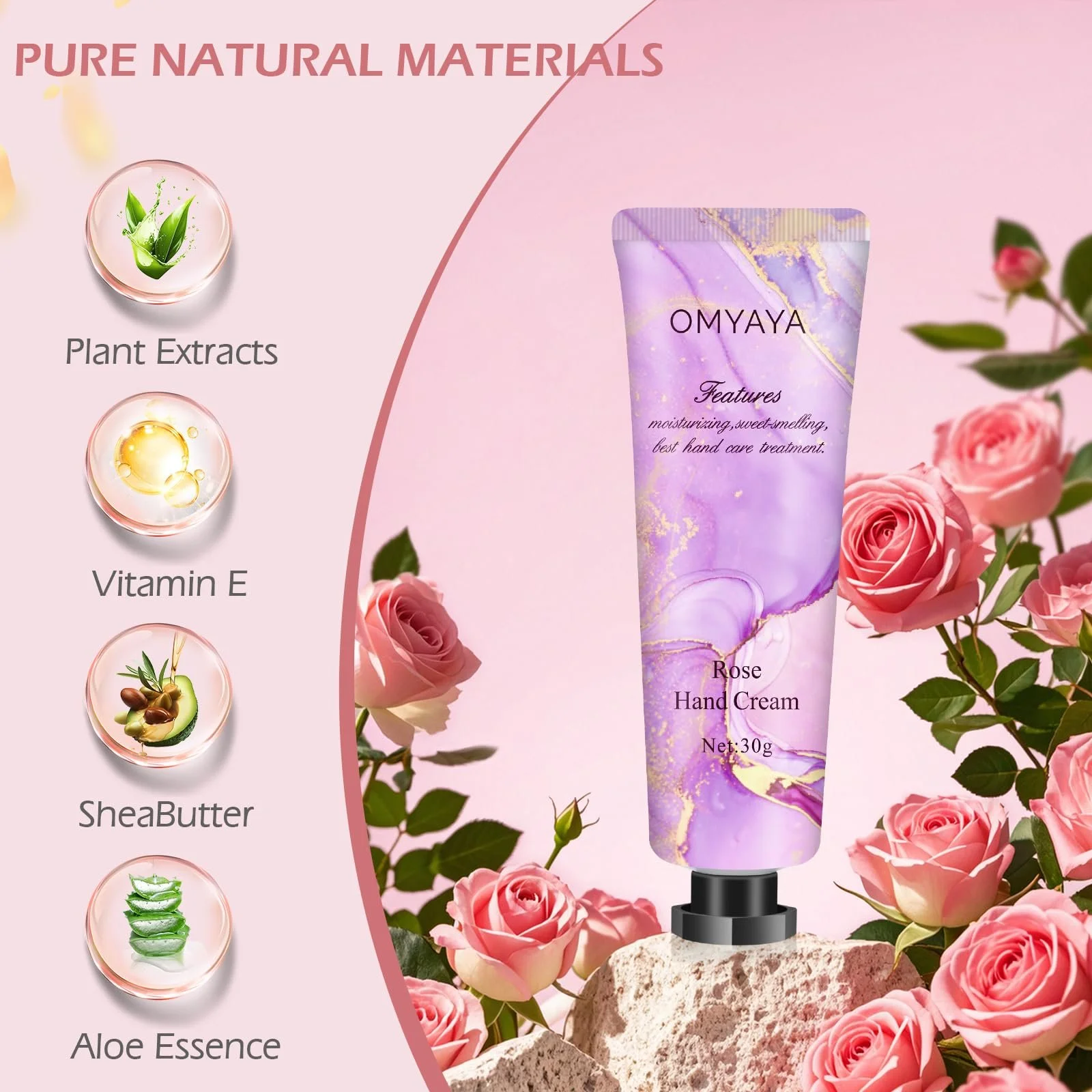 Крем для рук, набір 15 штук, троянда, молоко, ромашка, мед, авокадо, фото №4