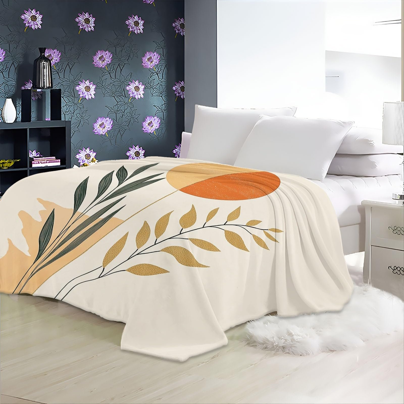 Покривало Фланель М'яке Пухнасте, Мінімалістична Ілюстрація Сонця, Оранжево-Коричневий, 150 x 200 см, фото №3 Покривало Фланель М'яке Пухнасте, Мінімалістична Ілюстрація Сонця, Оранжево-Коричневий, 150 x 200 см, фото №3