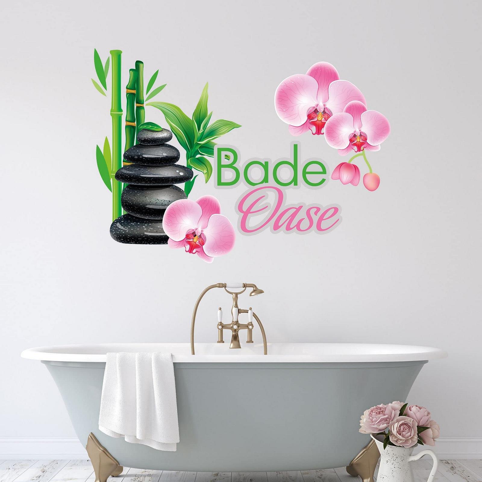 Наклейка на стіну Oasis, Stones, Bamboo 42x30 см для ванної кімнати, фото №2