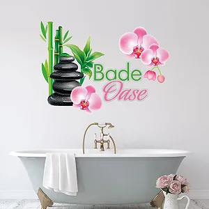 Наклейка на стіну Oasis, Stones, Bamboo 42x30 см для ванної кімнати synthetic.ua - Фото 1