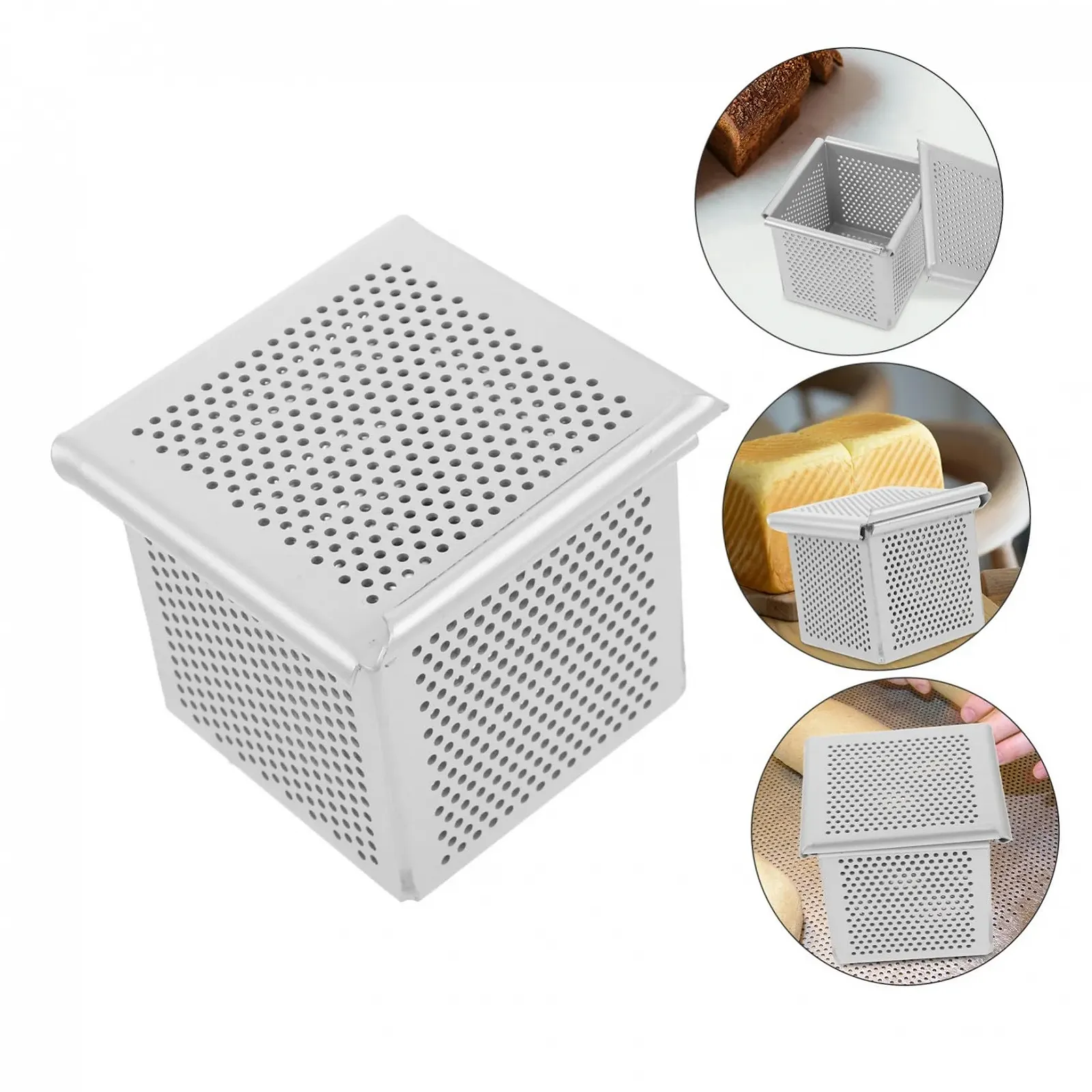 Форма для хліба Міні Квадратна Алюмінієвий сплав з кришкою, фото №4 Форма для хліба Міні Квадратна Алюмінієвий сплав з кришкою, фото №4