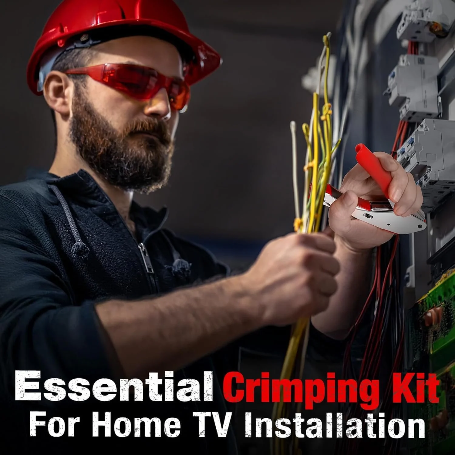 Кримпер для коаксиального кабеля Greluma RG59 RG6 3 в 1 с разъемами и стриппером, фото №6