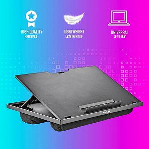 Подставка для ноутбука NGS LAPNEST Многофункциональная и эргономичная для ноутбуков до 15.6 дюймов с мягким основанием, регулируемая по 8 уровням высоты synthetic.ua - Фото 1