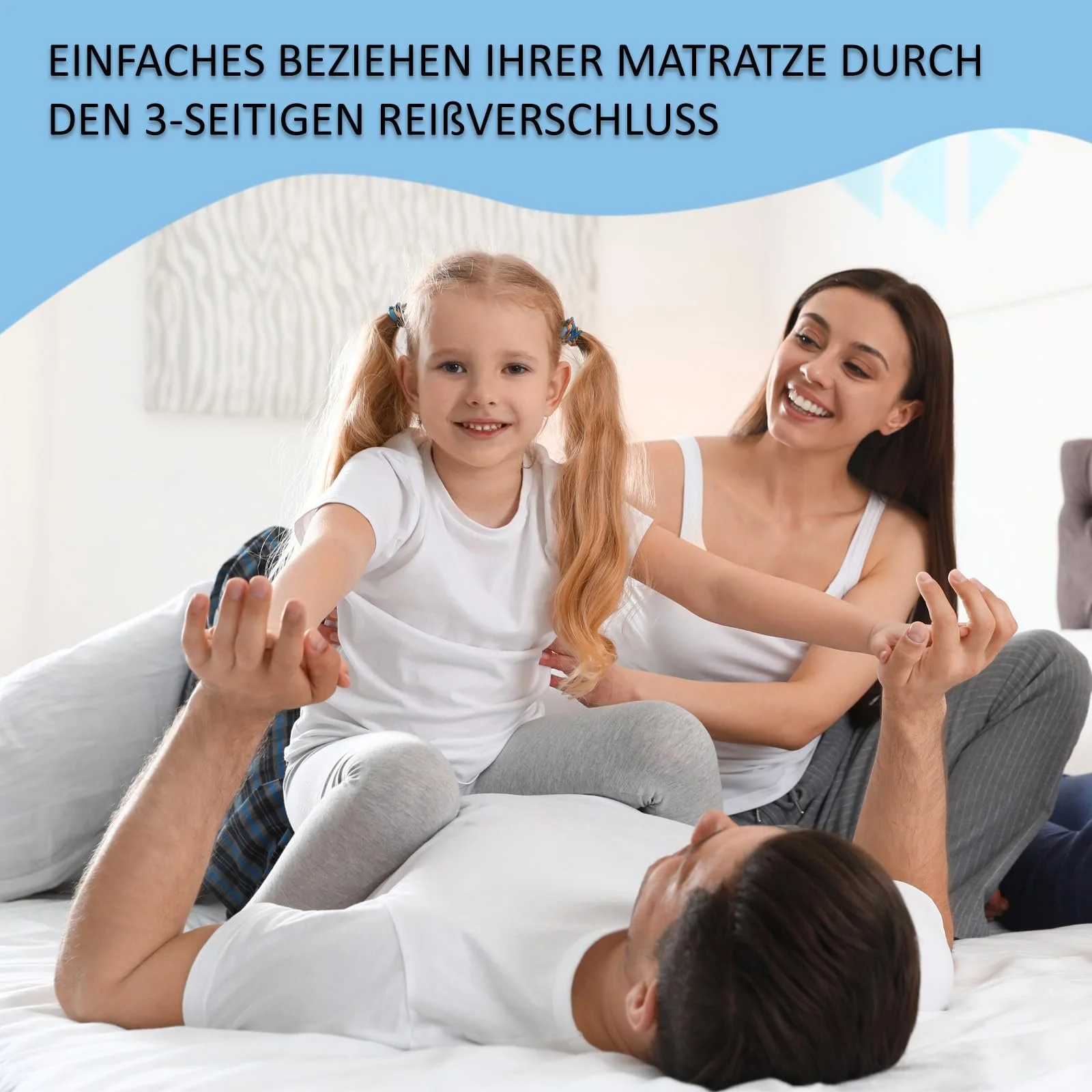 Чехол для матраса TULENA 180 x 200 см Антрацит 18 см высотой, вискозный, можно стирать, с застежкой-молнией, фото №4