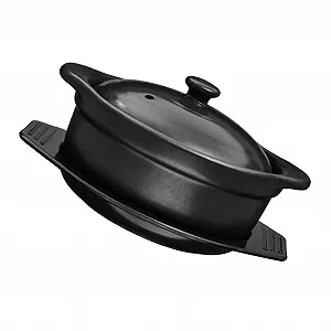 Каструля ABOOFAN керамічна з кришкою 1,26 л антипригарна з подвійними ручками для супу та тушкування - Фото 1