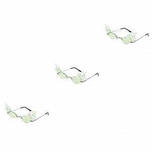 Сонцезахисні окуляри PACKOVE 3St декоративні Око Унісекс Металік - Фото 1