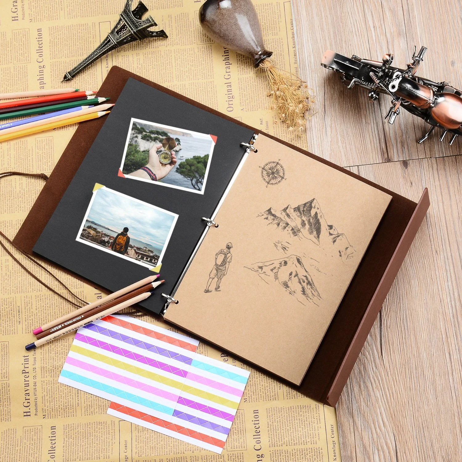 Фотоальбом Zeeyuan DIY, 60 сторінок, гостьова книга, дерев'яна фотокнига, фото №4