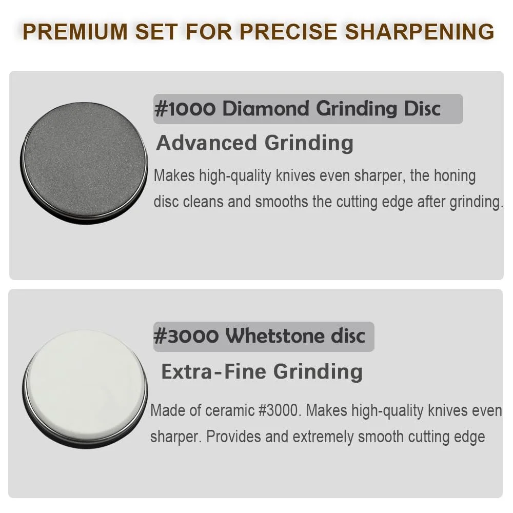 Змінні диски для роликової точилки для ножів Алмаз 1000# / Кераміка 3000# M12 2 шт., фото №3