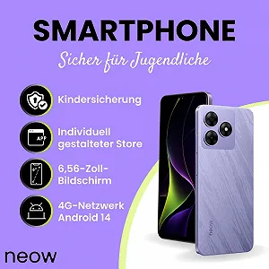 Смартфон Neow Secure 6.56" HD+ 3GB RAM 5150 mAh Purple synthetic.ua - Фото 1