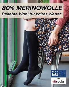 Жіночі шкарпетки з 80% вовни мериноса vitsocks synthetic.ua - Фото 1