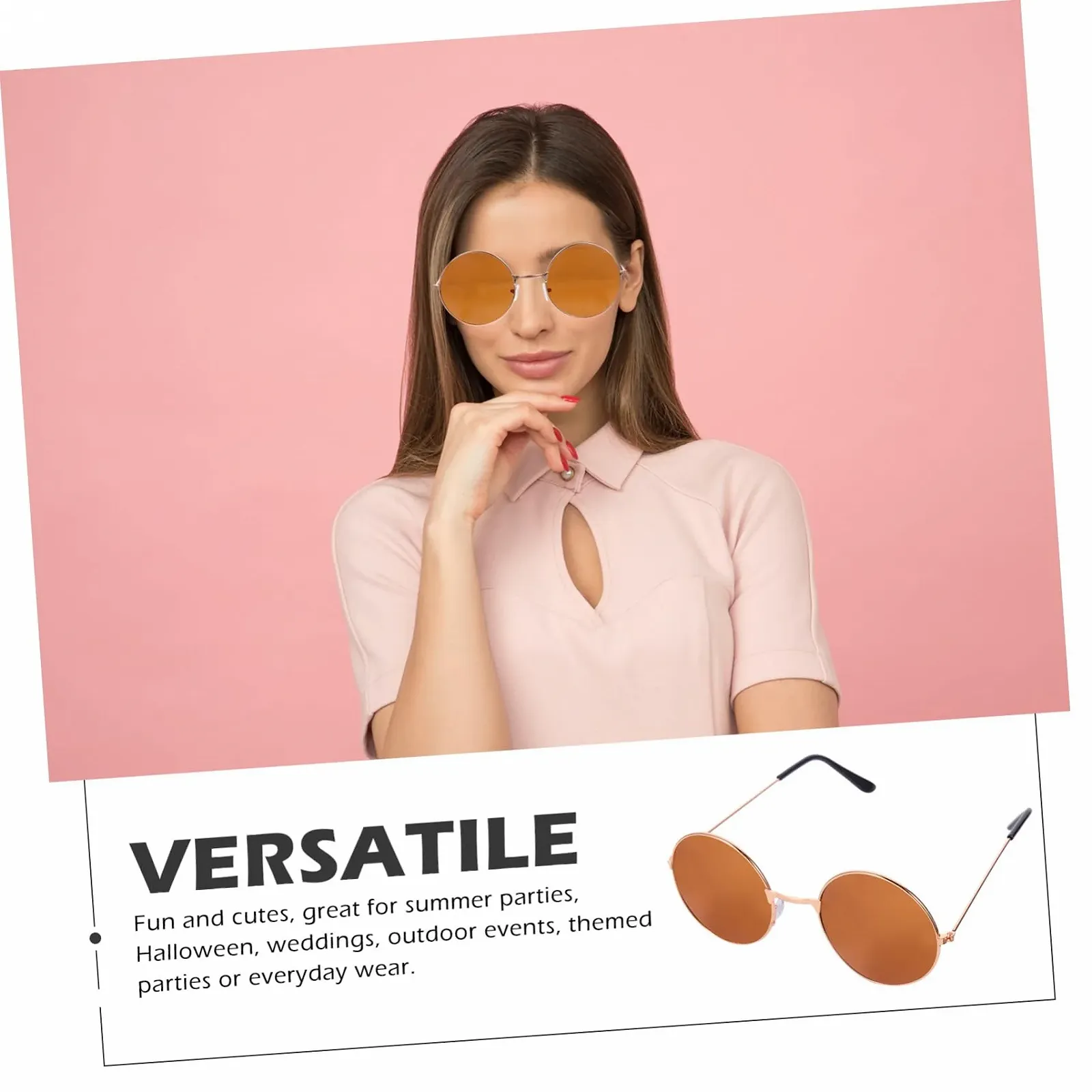 Набір круглих сонцезахисних окулярів PACKOVE, 30 шт, літні, фото №2