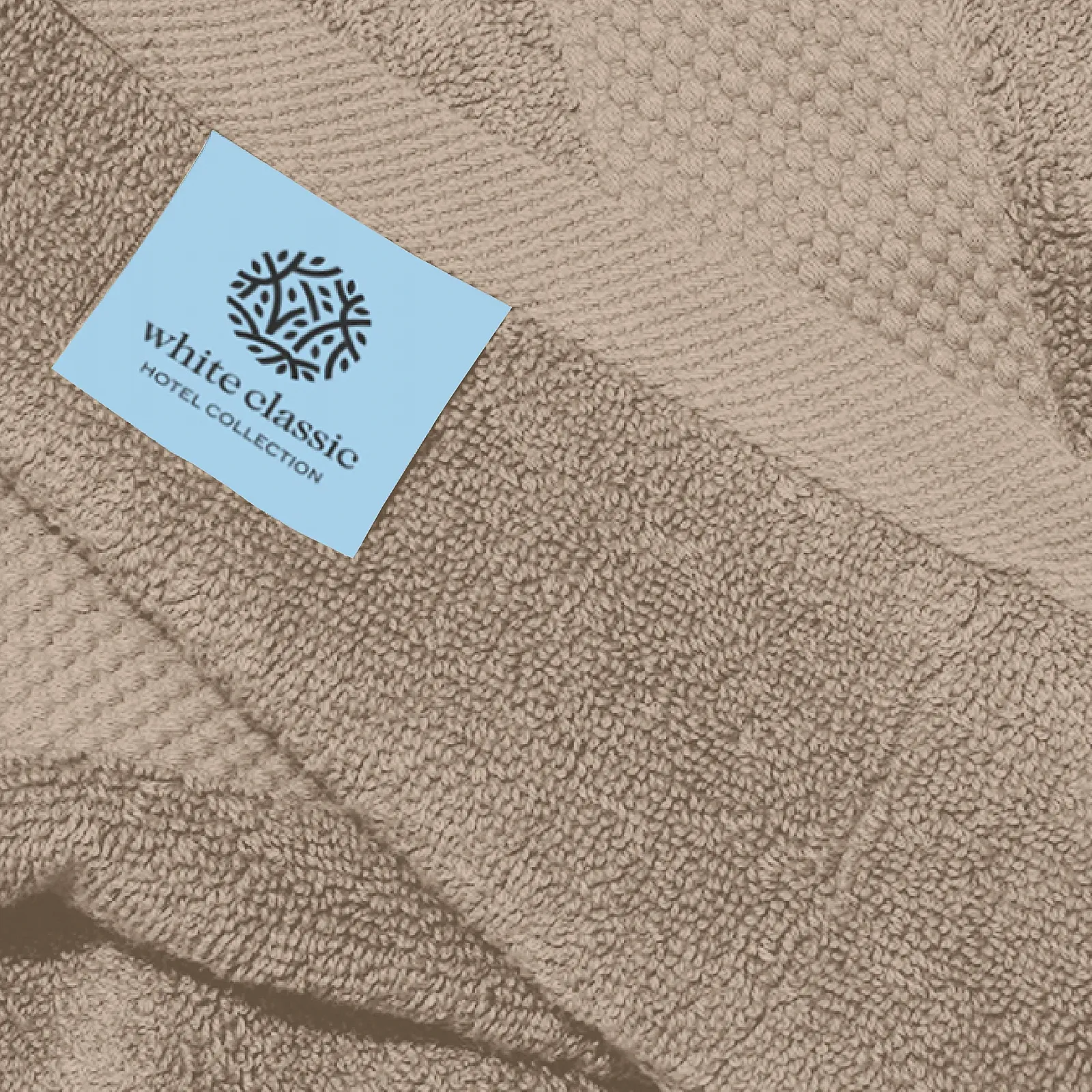 Набір рушників White Classic Luxury Egyptian Cotton 16" x 30" 6 шт. Taupe, фото №5