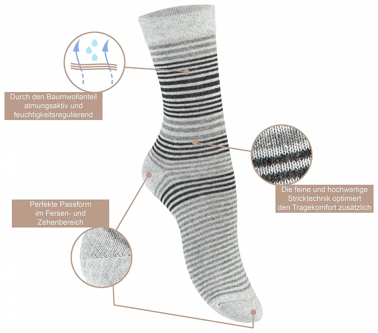 Женские носки Хлопок в горошек и полоску, фото №5