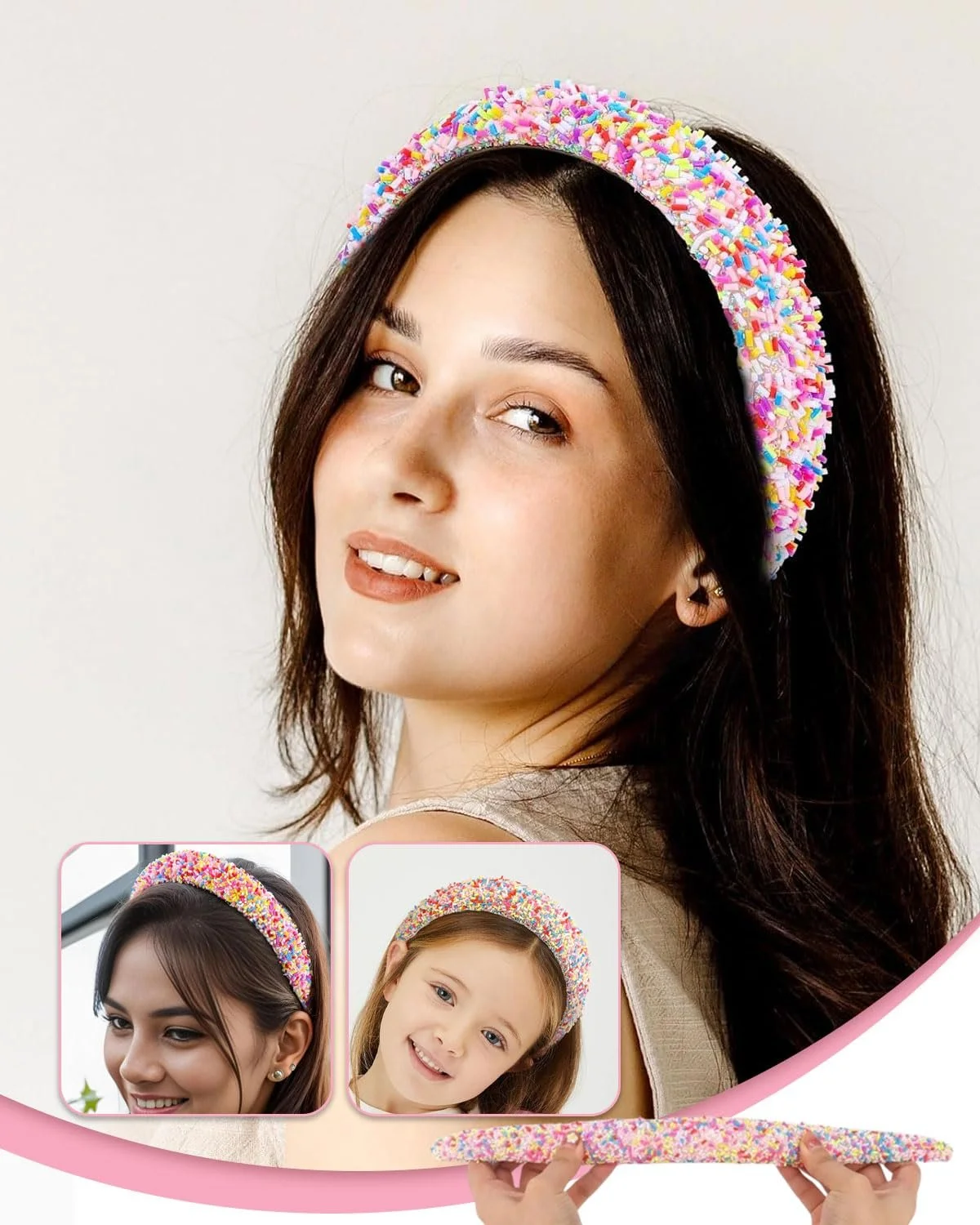 Обруч Широкий Женский Блестящий, фото №6