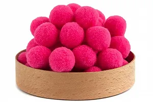 Помпоны для рукоделия Лентомания 20мм бархатные Dark rose 10шт (POM20-31) - Фото 1