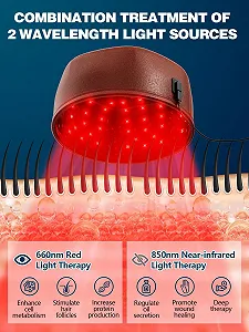 Шолом для росту волосся з лазерною терапією, Шолом для відновлення волосся червоним світлом synthetic.ua - Фото 1