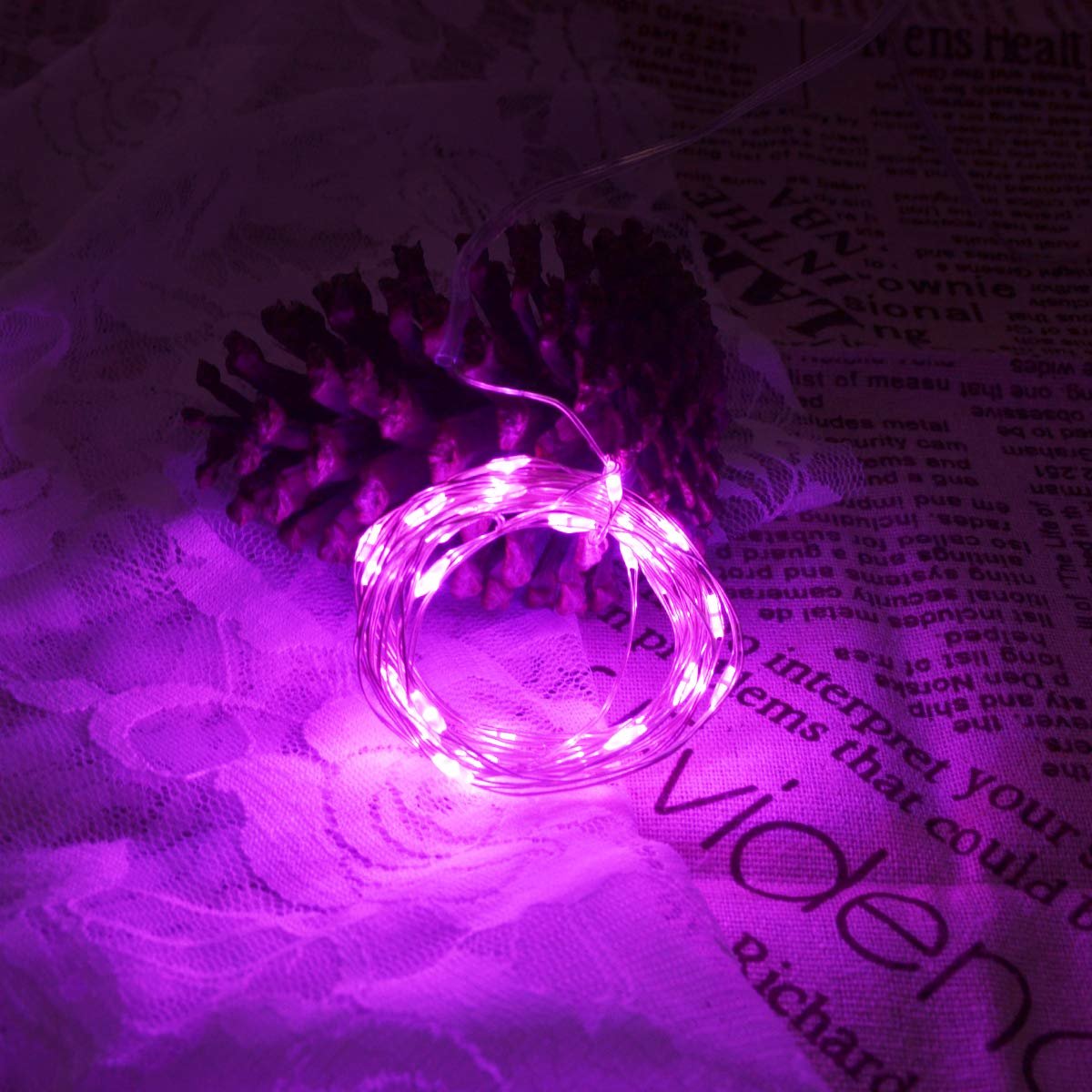 Гірлянда Dalugo 5 м, 50 LED, фіолетова, фото №3