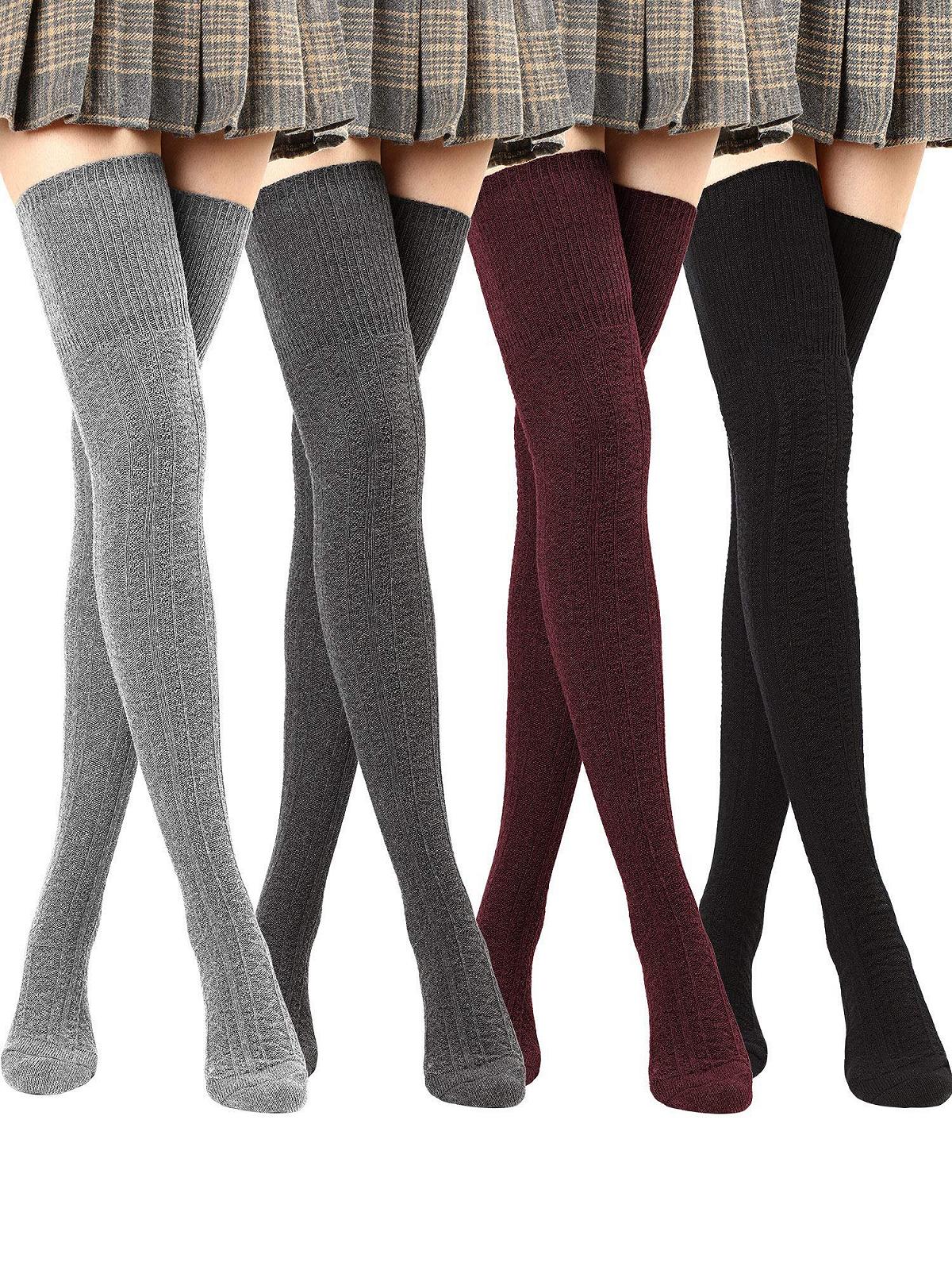 Високі зимові шкарпетки до стегна SATINIOR, фото №1