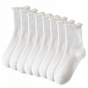 Носки с рюшами Белые (6 пар) - Фото 1