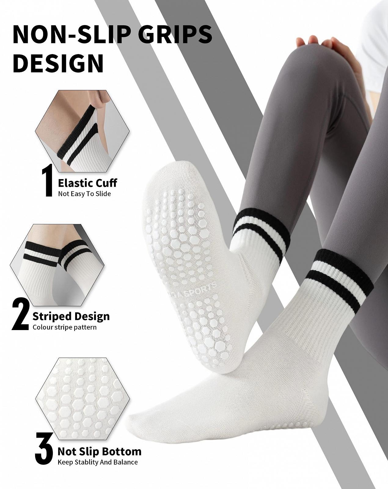 Носки для пилатеса Yawlsow, 3 пары, фото №2