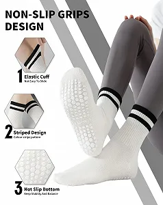 Шкарпетки для пілатесу Yawlsow, 3 пари synthetic.ua - Фото 1