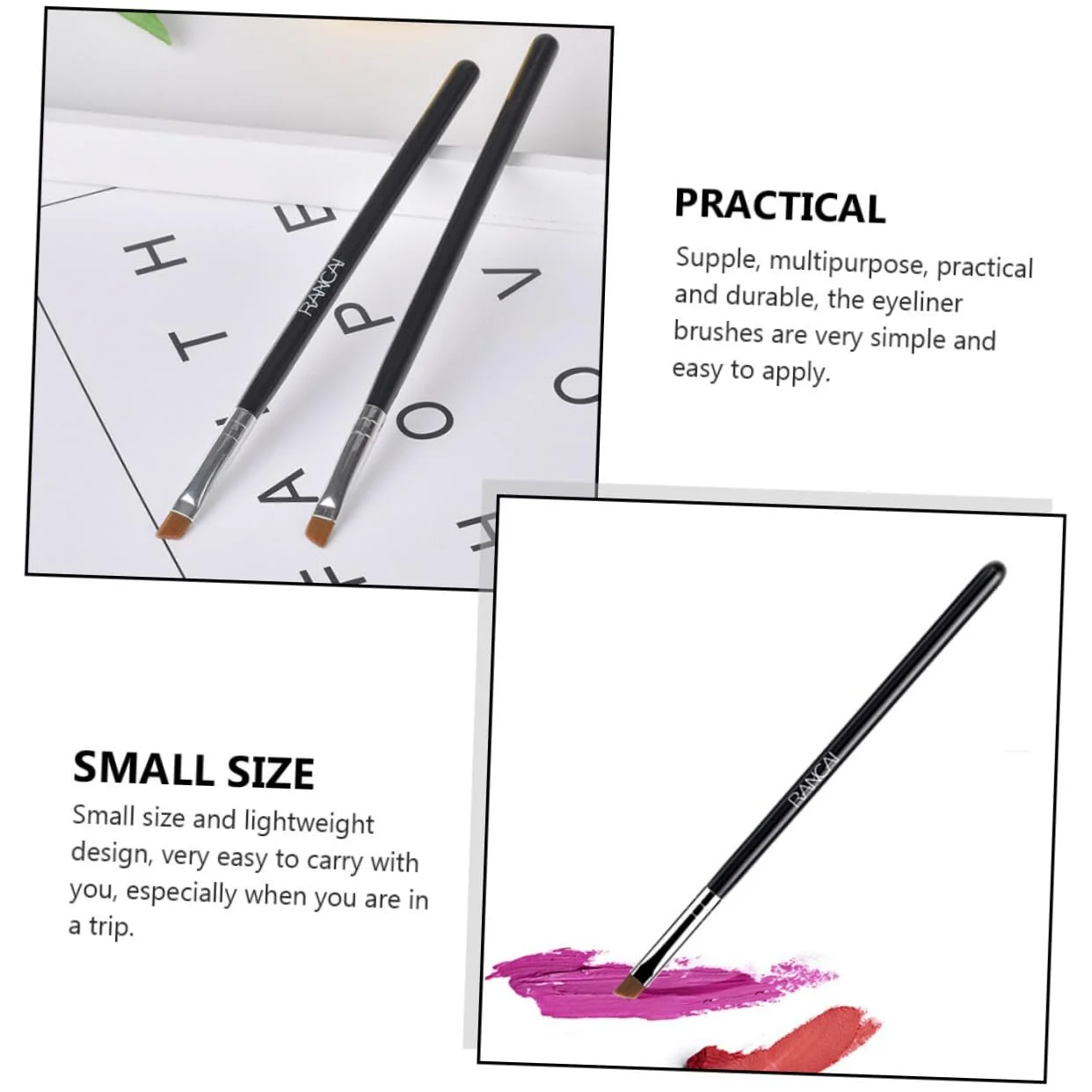 Пензлі Minkissy Kunstfaser Flacher Pinsel Mehrzweck, фото №2