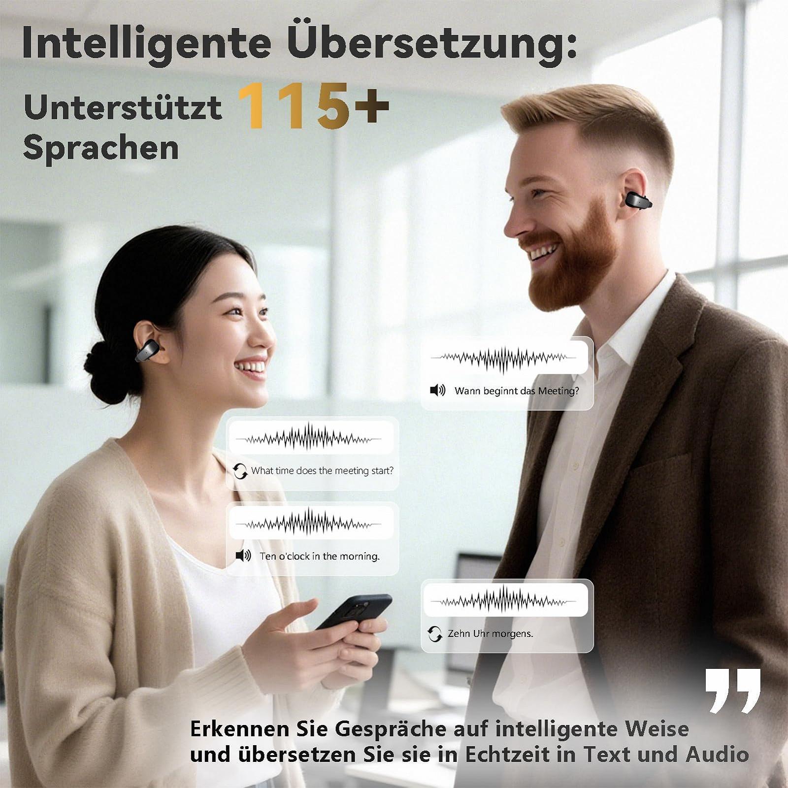 Навушники-перекладачі Bluetooth з голосовим перекладачем 115 мовами, 6 режимів перекладу, в реальному часі з додатком, фото №4