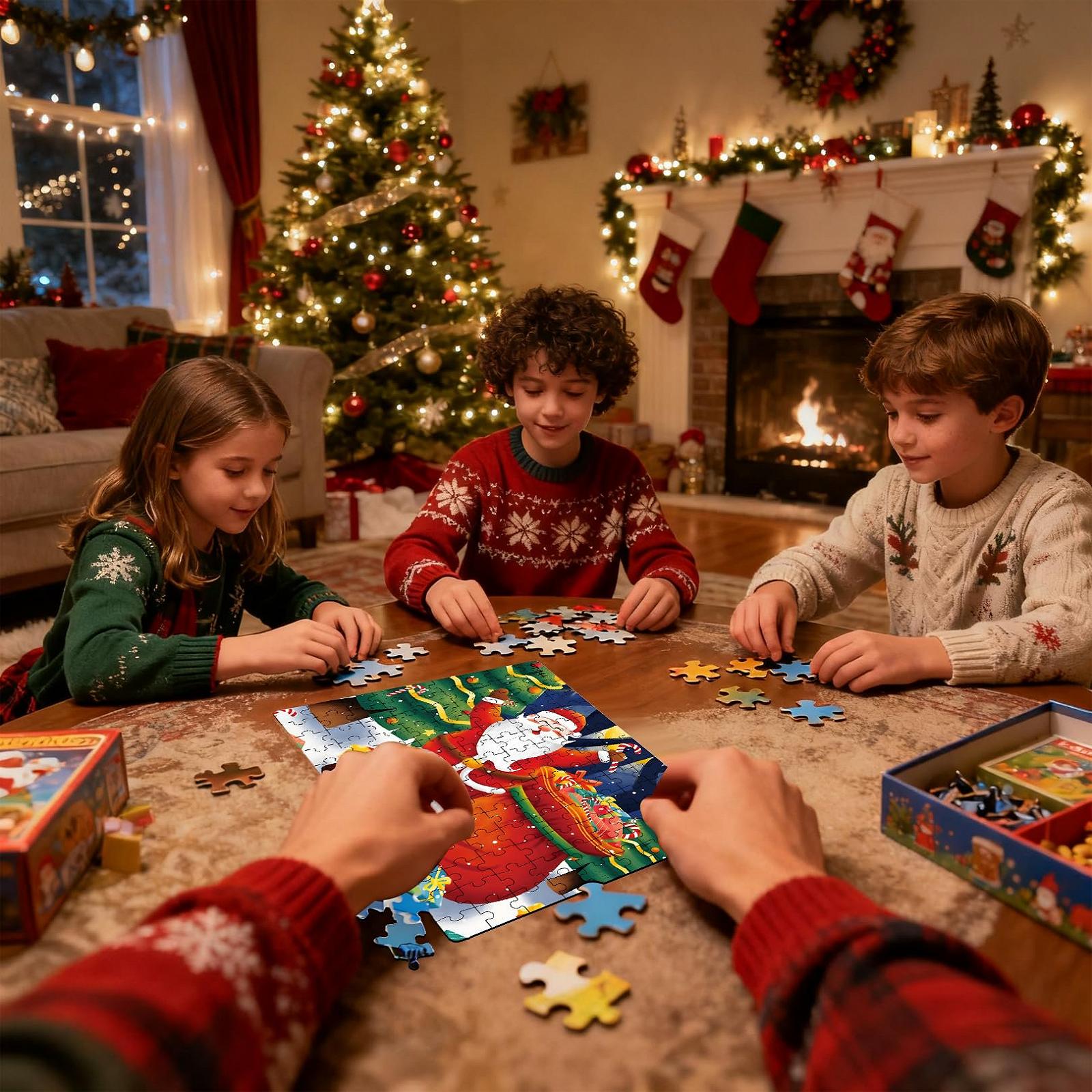 Набор из 2-х рождественских пазлов Christmas Puzzle Set 27 x 20 см, фото №4