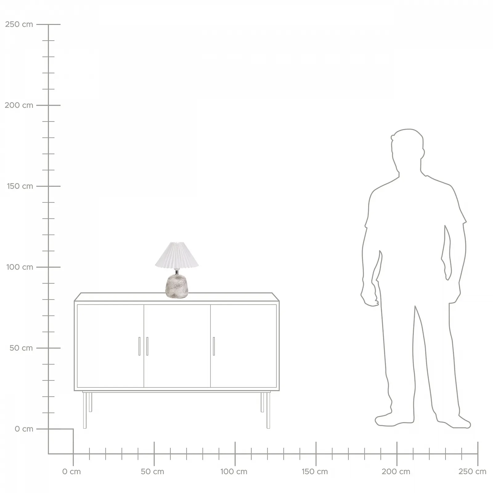 Настільна лампа Zeyi керамічна основа-ваза тканинний плафон конусоподібна сіра, фото №9