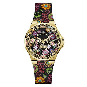 Часы Аналоговые GUESS GW0754L1 Женские Кварцевые Черные Day of the Dead - Фото 1