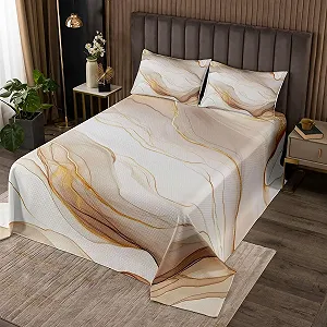 Покривало Абстрактний Мармур Накидка на ліжко 2 Наволочки - Фото 1