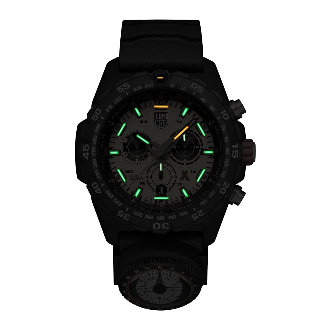 Чоловічий годинник Luminox XB.3745 з аналоговим швейцарським кварцовим механізмом з гумовим ремінцем чорного кольору, фото №2