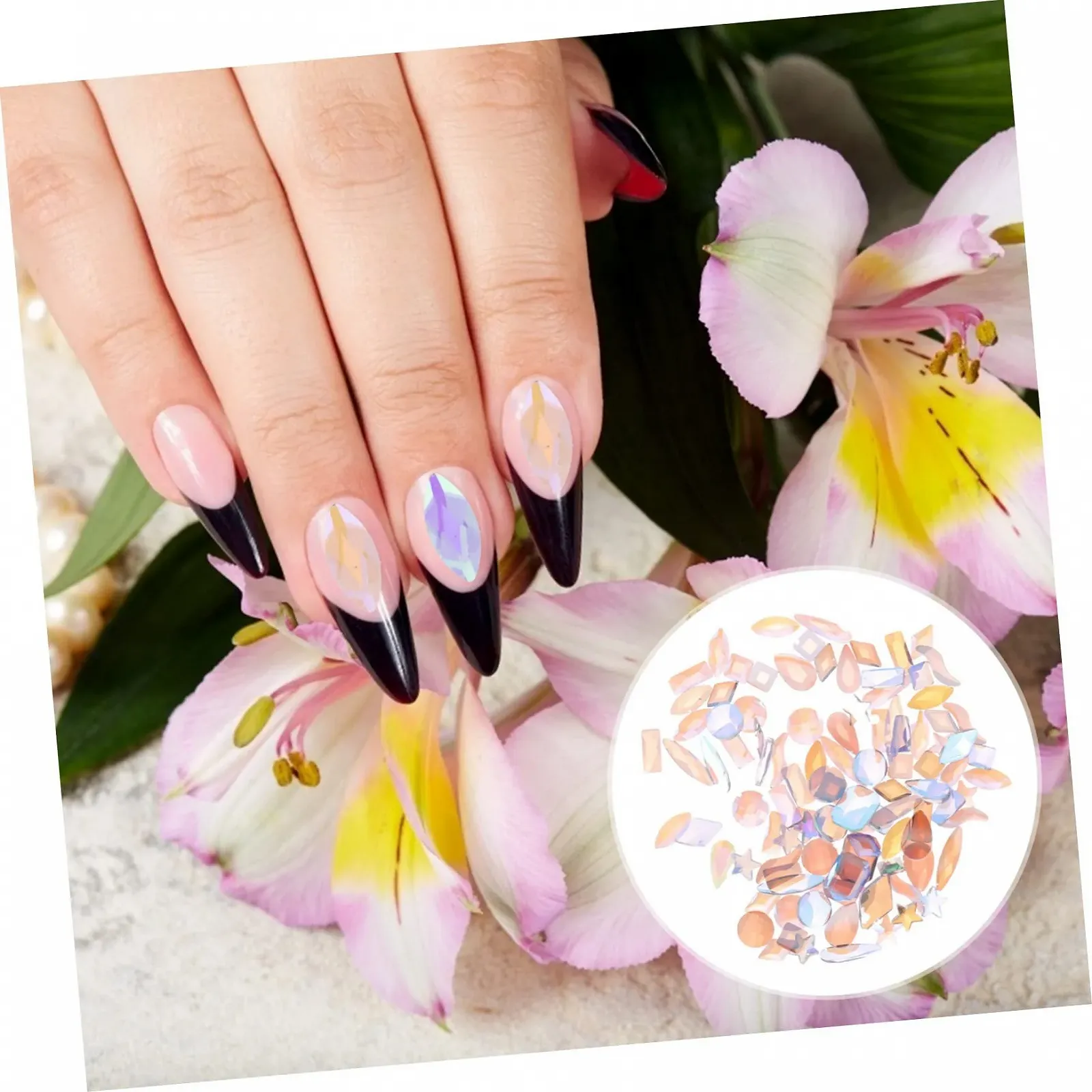 Стразы для ногтей 3D AB-кристаллы 100 штук, фото №6