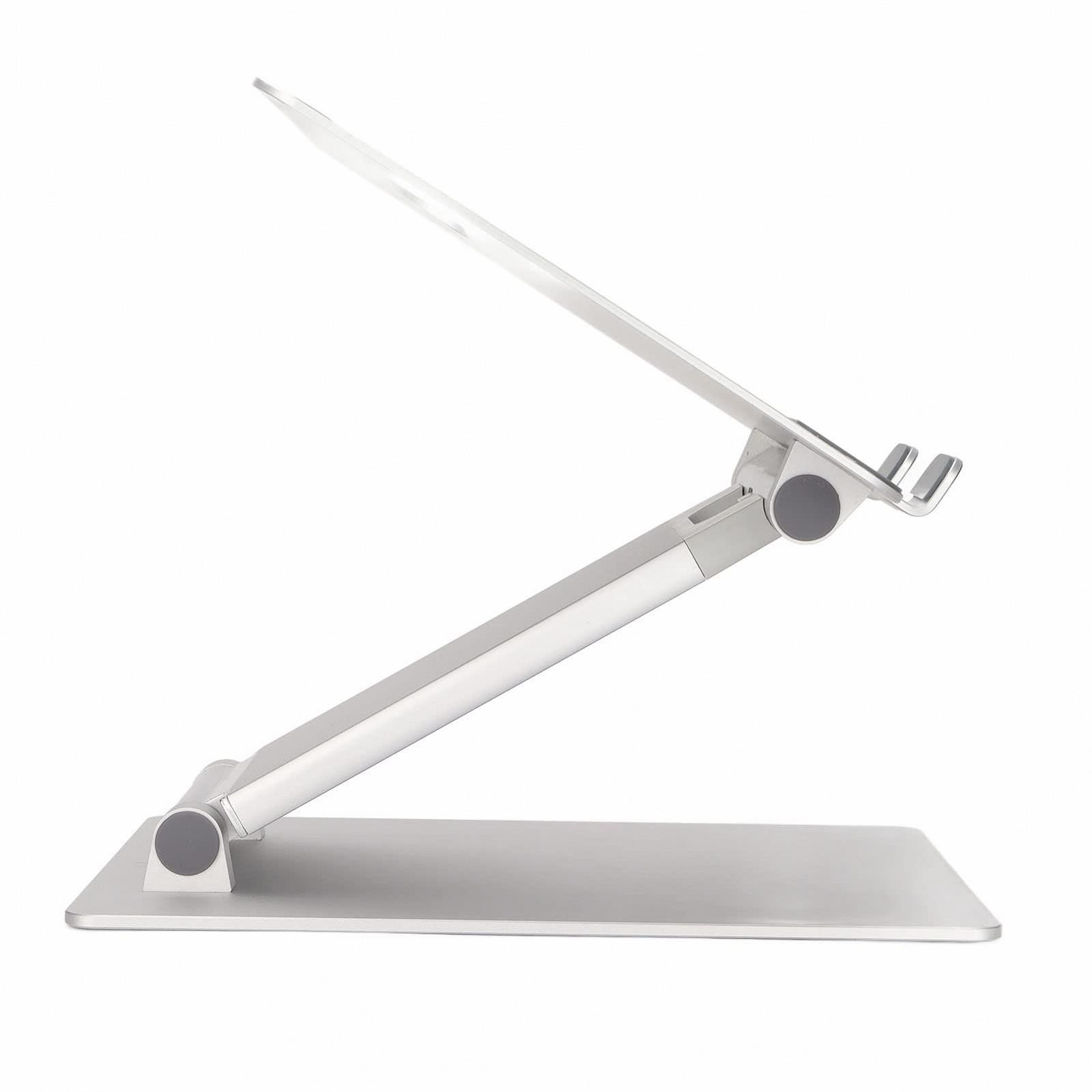 Підставка для ноутбука для столу регульована, з силіконовою накладкою і тепловідведенням, фото №8